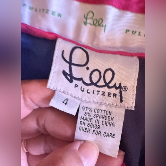 Lilly Pulitzer Whale Embroidered pants Size 4 vintage - Picture 13 of 14